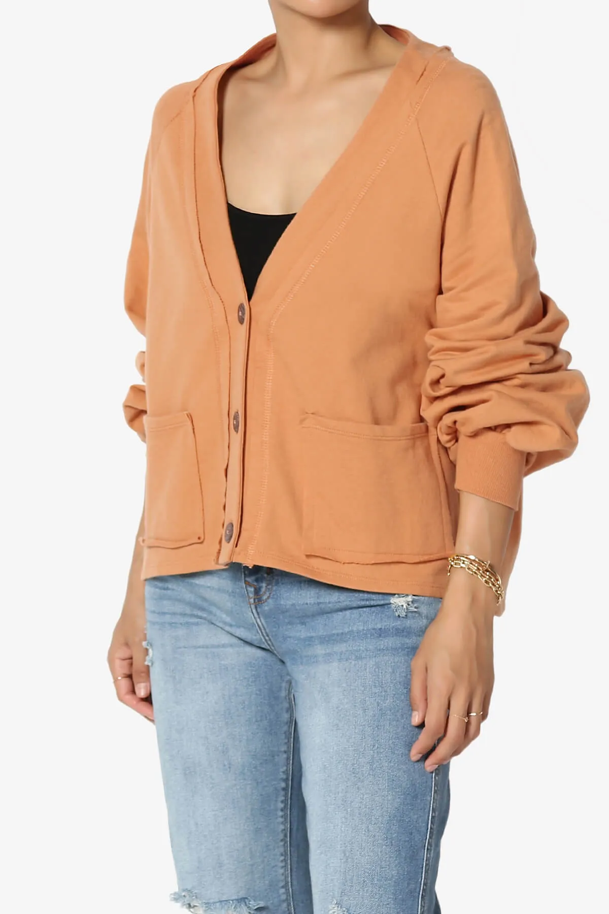 Embark Barrel Long Sleeve Terry Cardigan PLUS