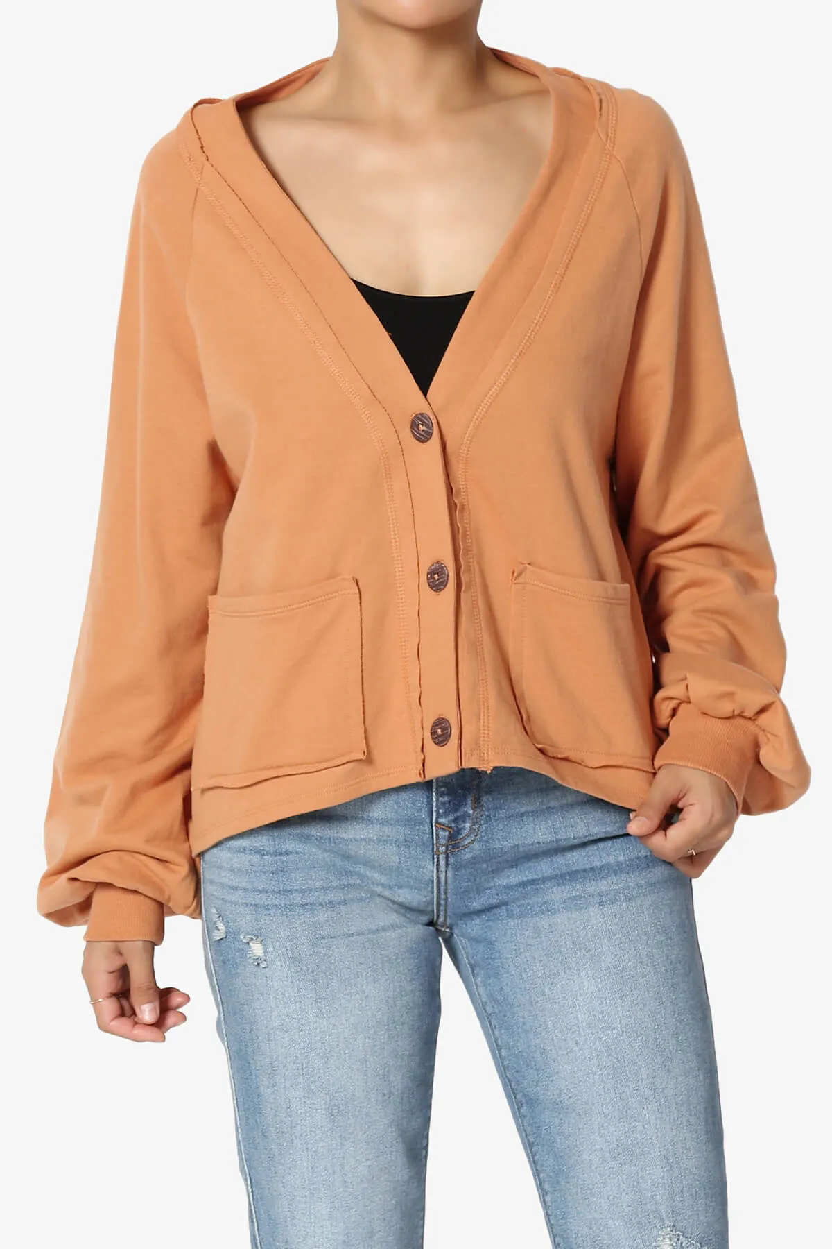Embark Barrel Long Sleeve Terry Cardigan PLUS