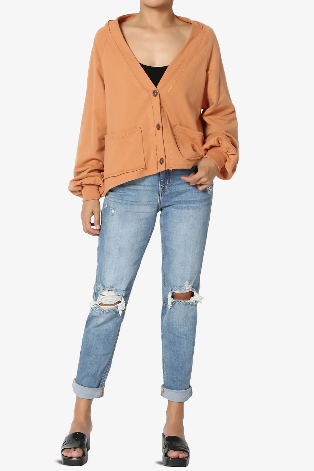 Embark Barrel Long Sleeve Terry Cardigan PLUS