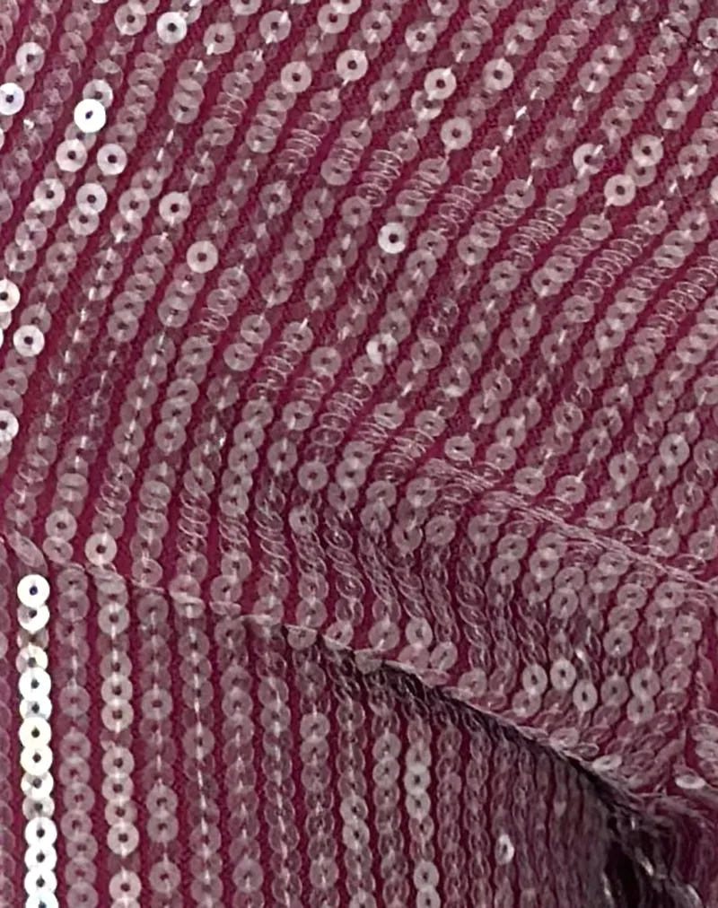 Erna Micro Shorts in Clear Sequin Maroon