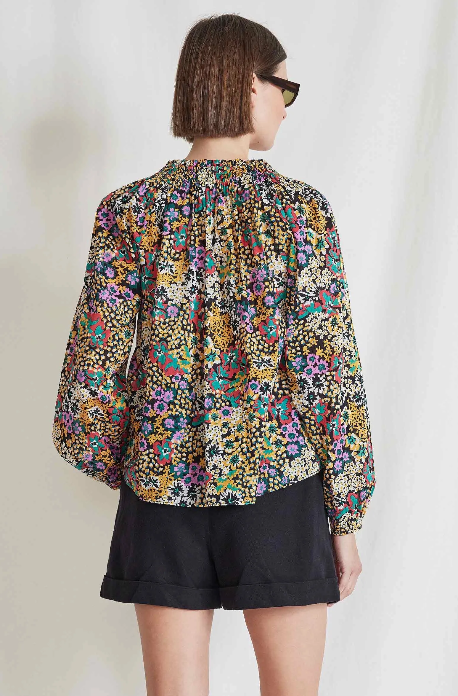 Esparta Top, Pink Wildfowers