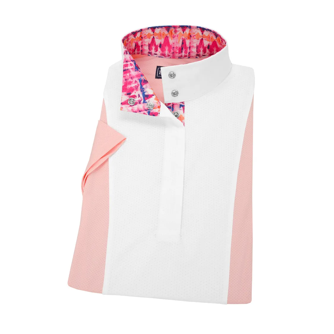 Essex Classics Girls Luna Performance Pink Tie Dye Short Sleeve Show Shirt