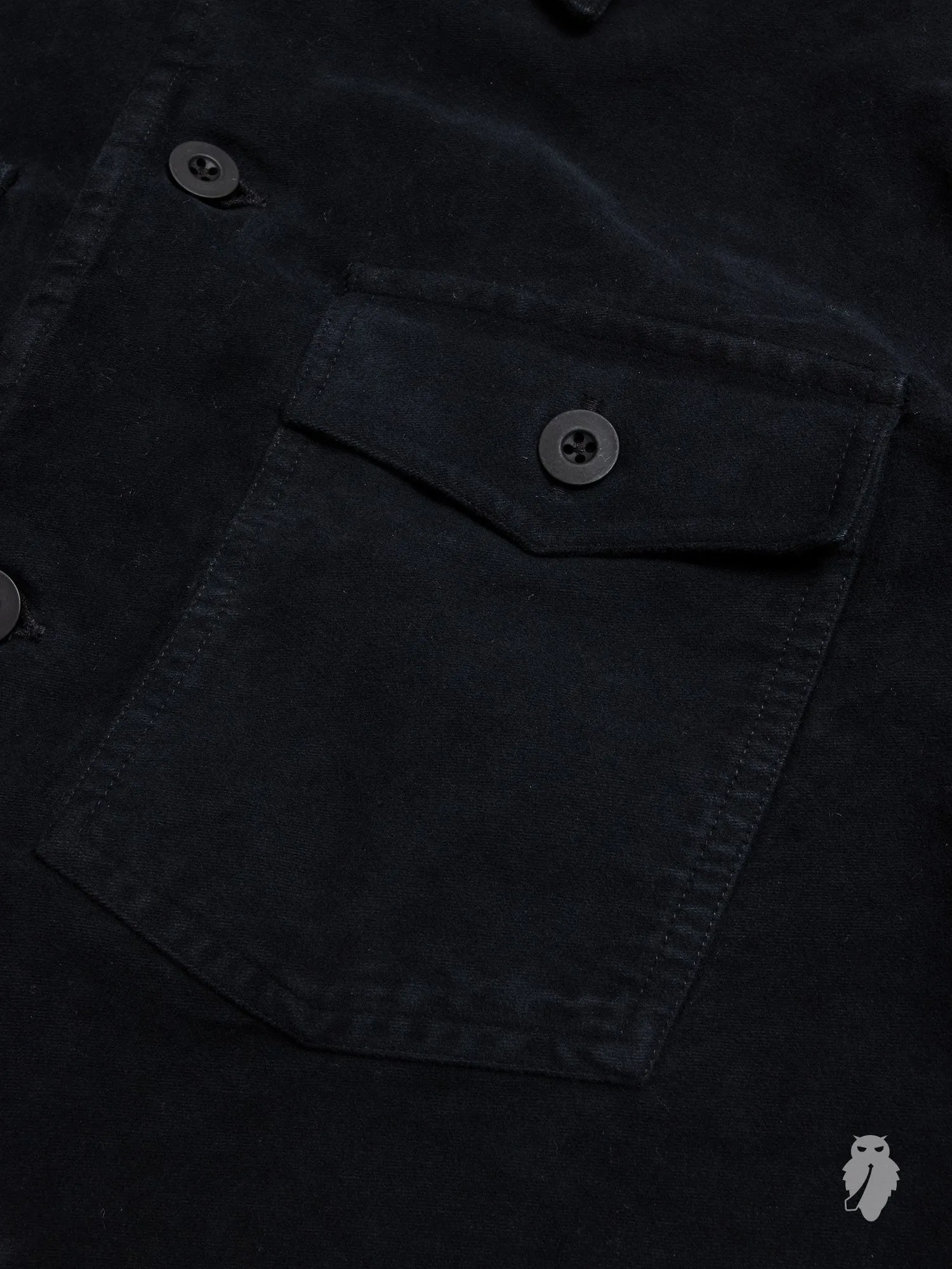 Evening Coaches Jacket in Blueblack Moleskin