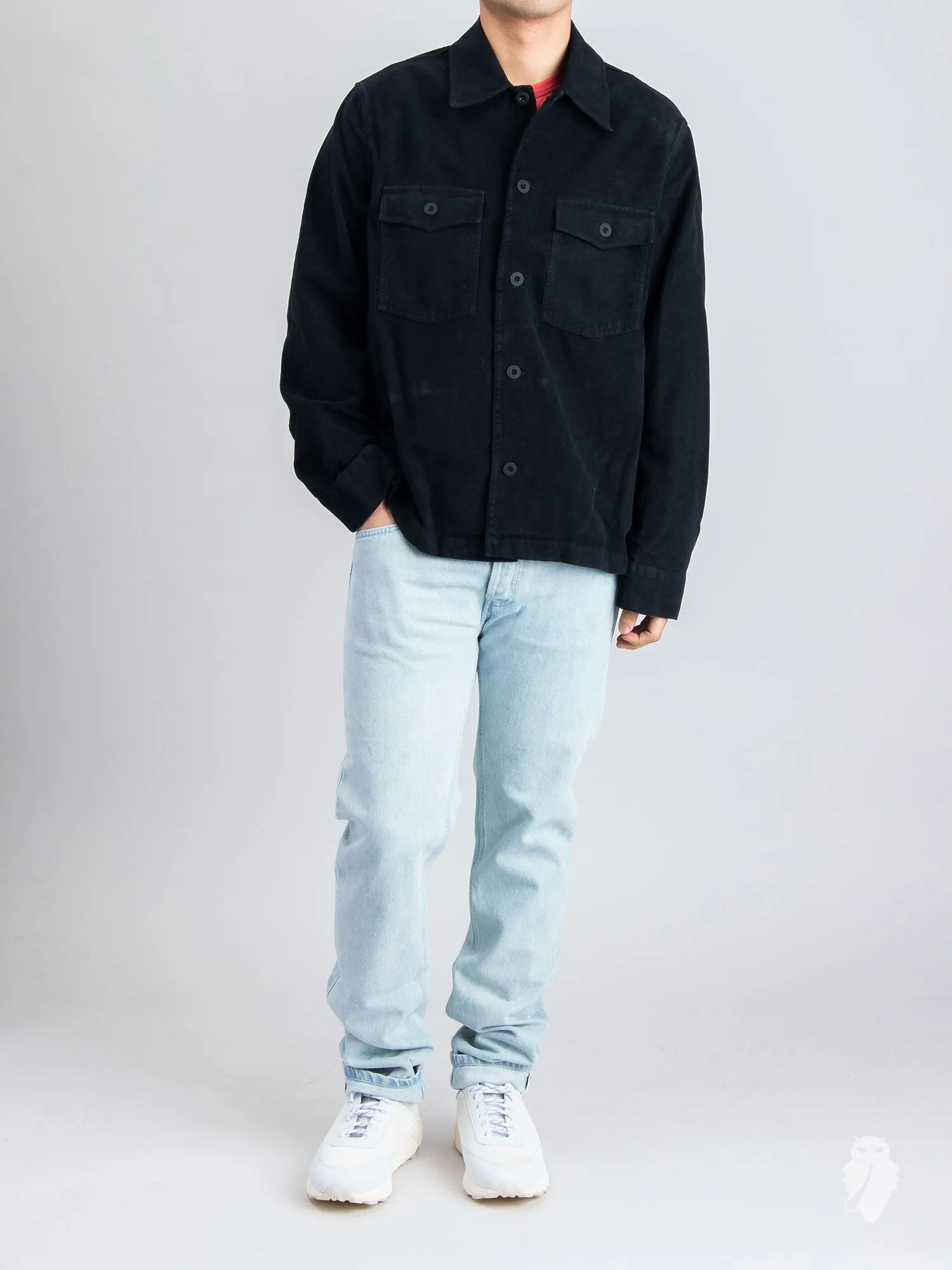 Evening Coaches Jacket in Blueblack Moleskin