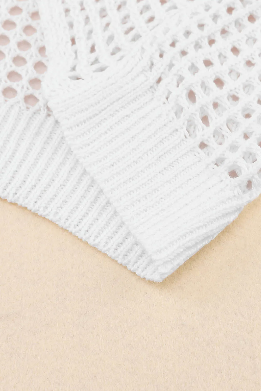 Eyelet Twisted Back Knit Top