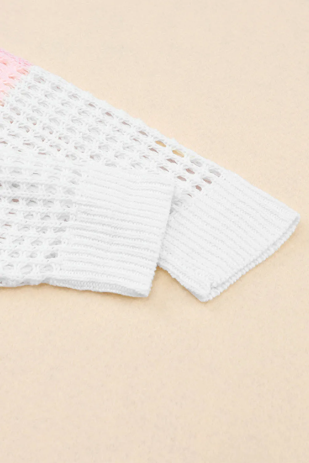 Eyelet Twisted Back Knit Top