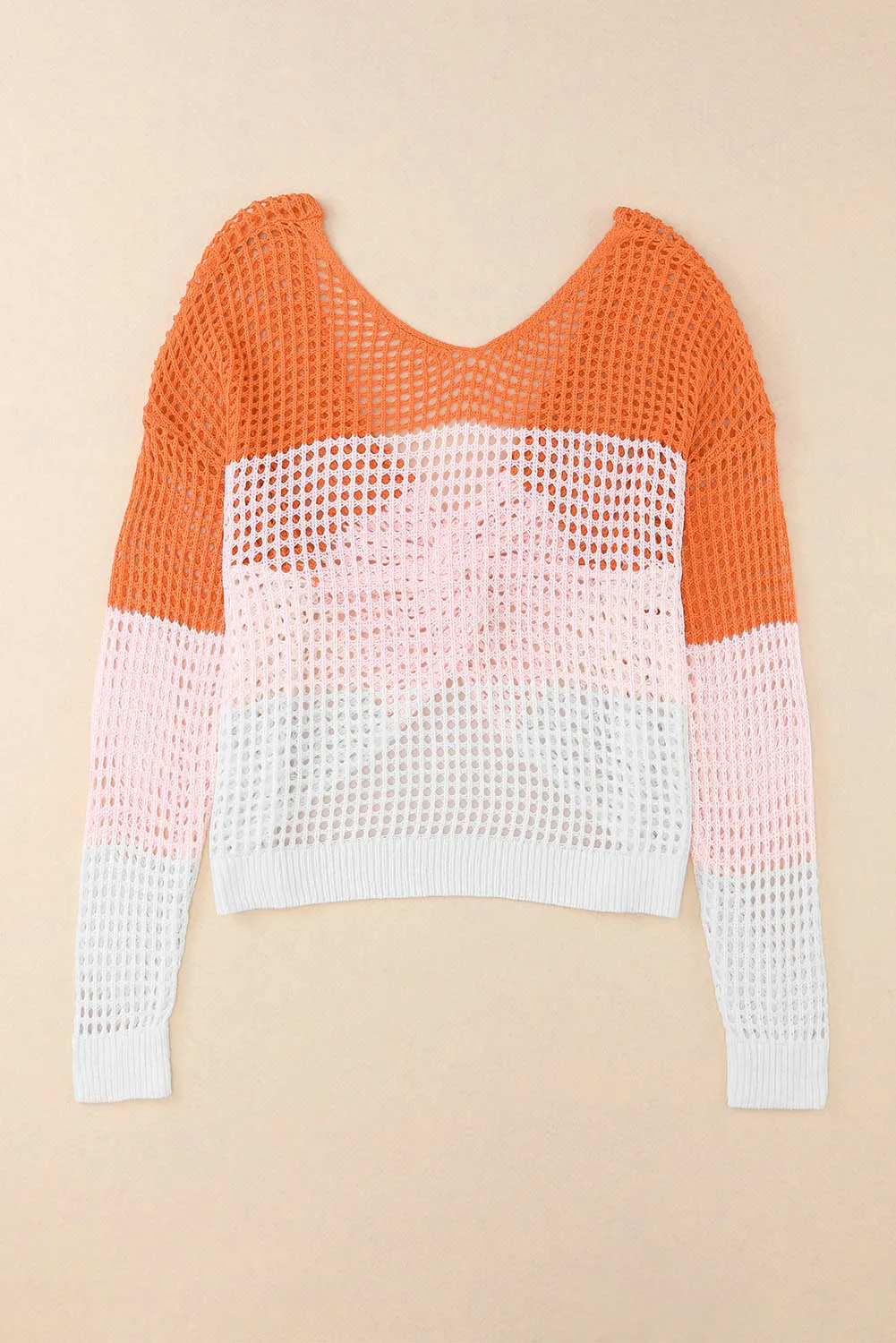 Eyelet Twisted Back Knit Top
