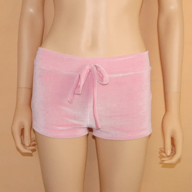 Fashion Women velvet Elastic shorts casual High waist sexy elegant skinny shorts Nigh Club Wear 70104