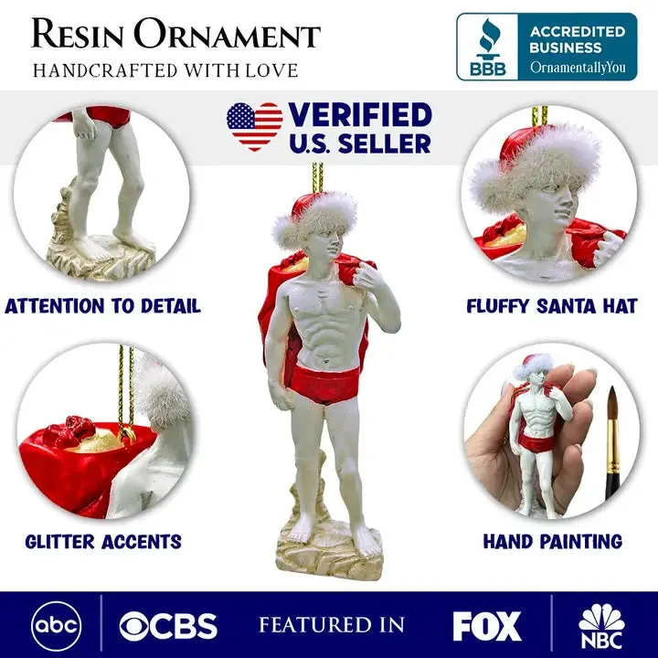 Festive Statue of David Ornament