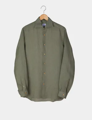 FINAL SALE: Elba Linen Shirt - Verde