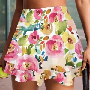 Floral Layered Mini Skort