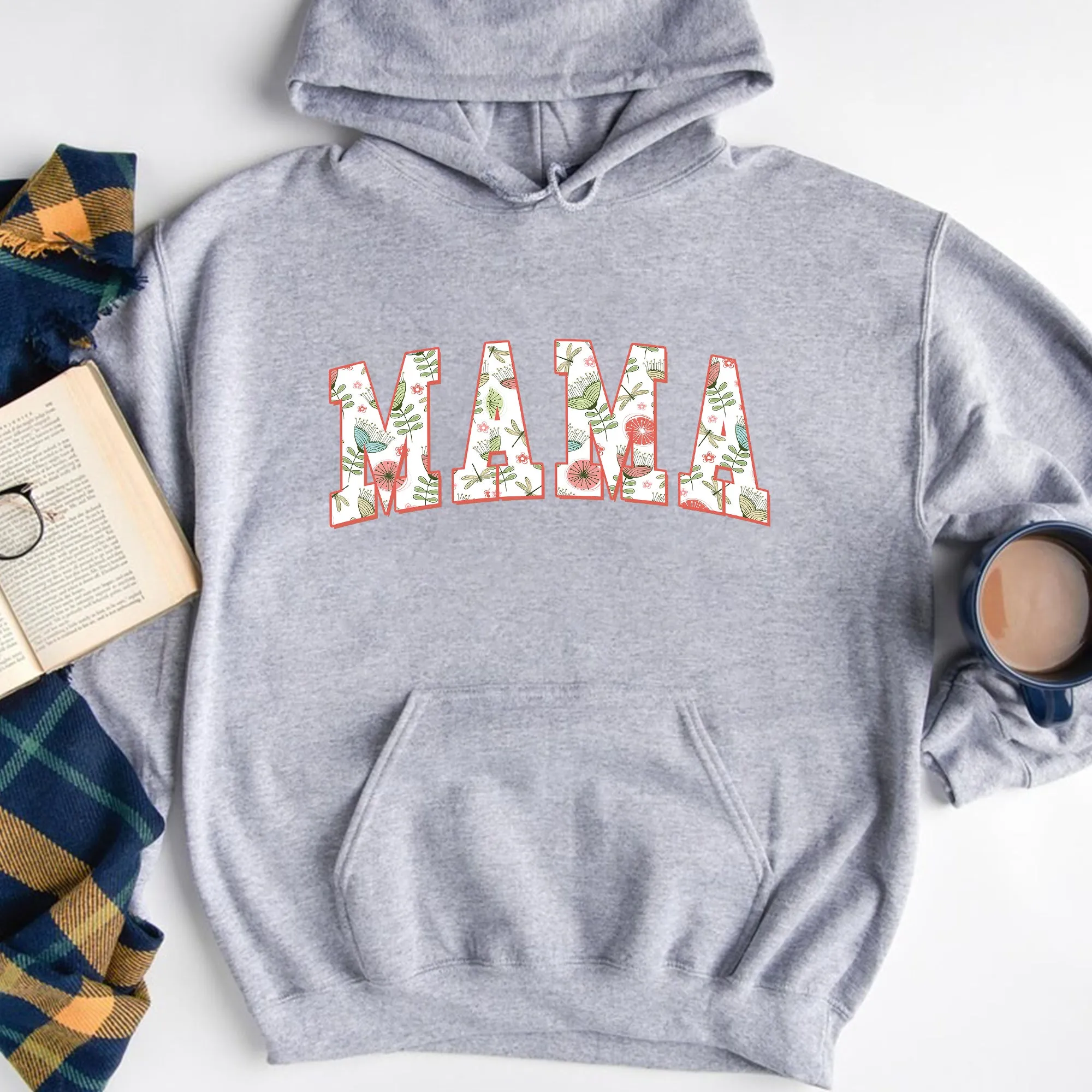 Floral Mama Hoodie, Cute Mom Sweatshirt, Mother's Day Gift, Mommy Shirt, New Mom Gift, Gift for Mother, Mama Shirt