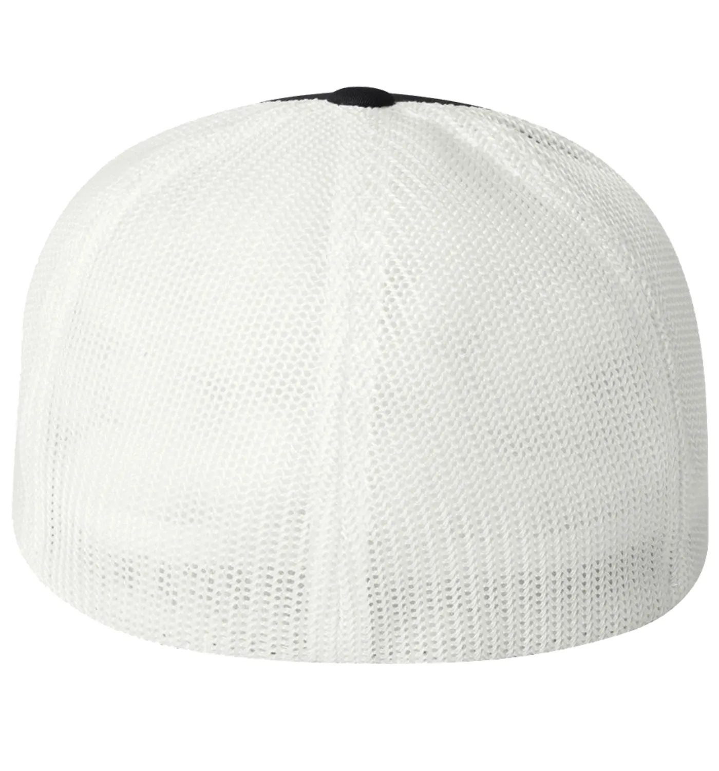 Flounder Deco 6 Panel Flexfit Trucker Hat Black White