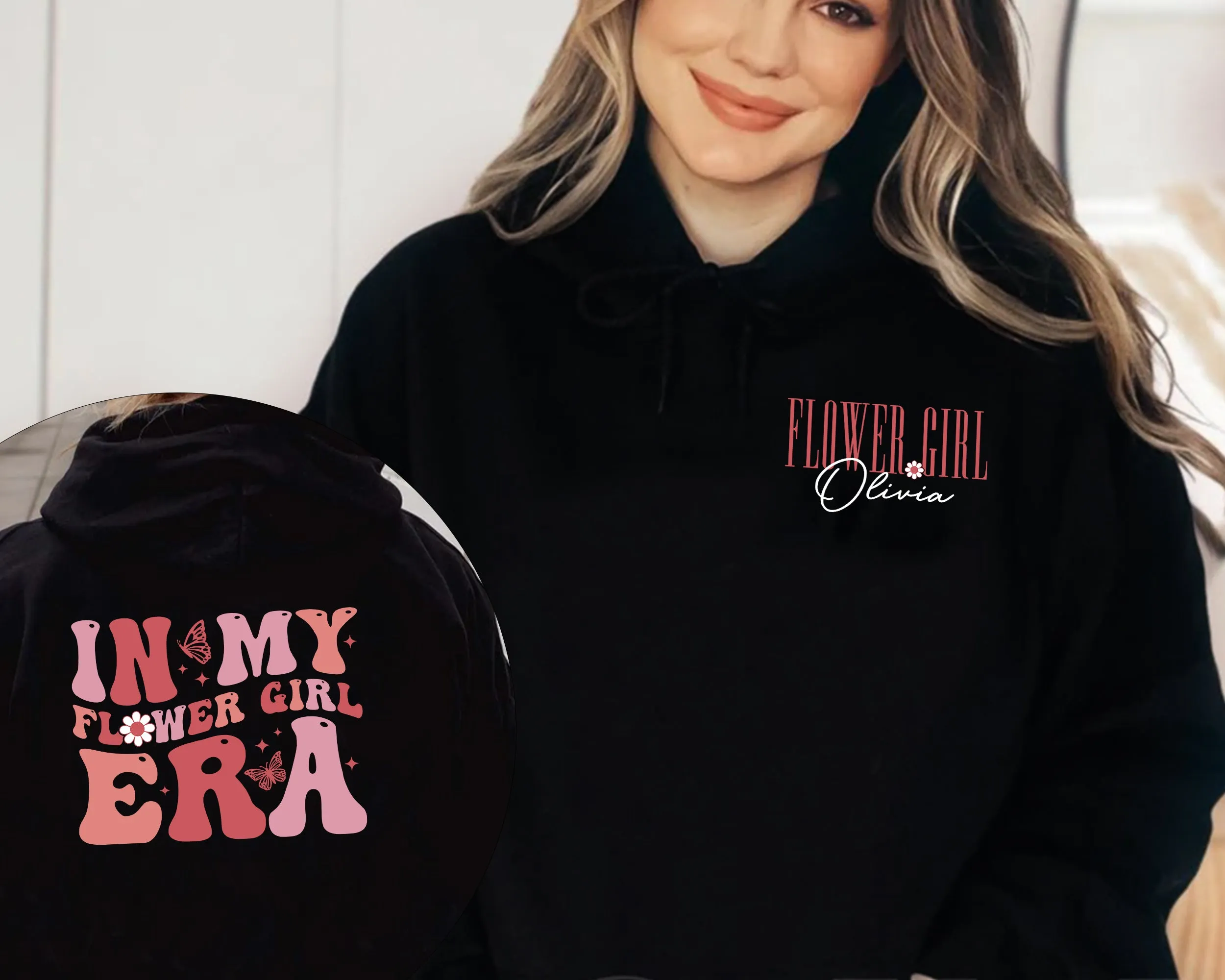 Flower Girl Era Hoodie, Babe Of Honor Crewneck, Flower Girl Sweater, Babe Bridesmaid, Bridal Party Gift, Wedding Party, Junior Bridesmaid Gifts
