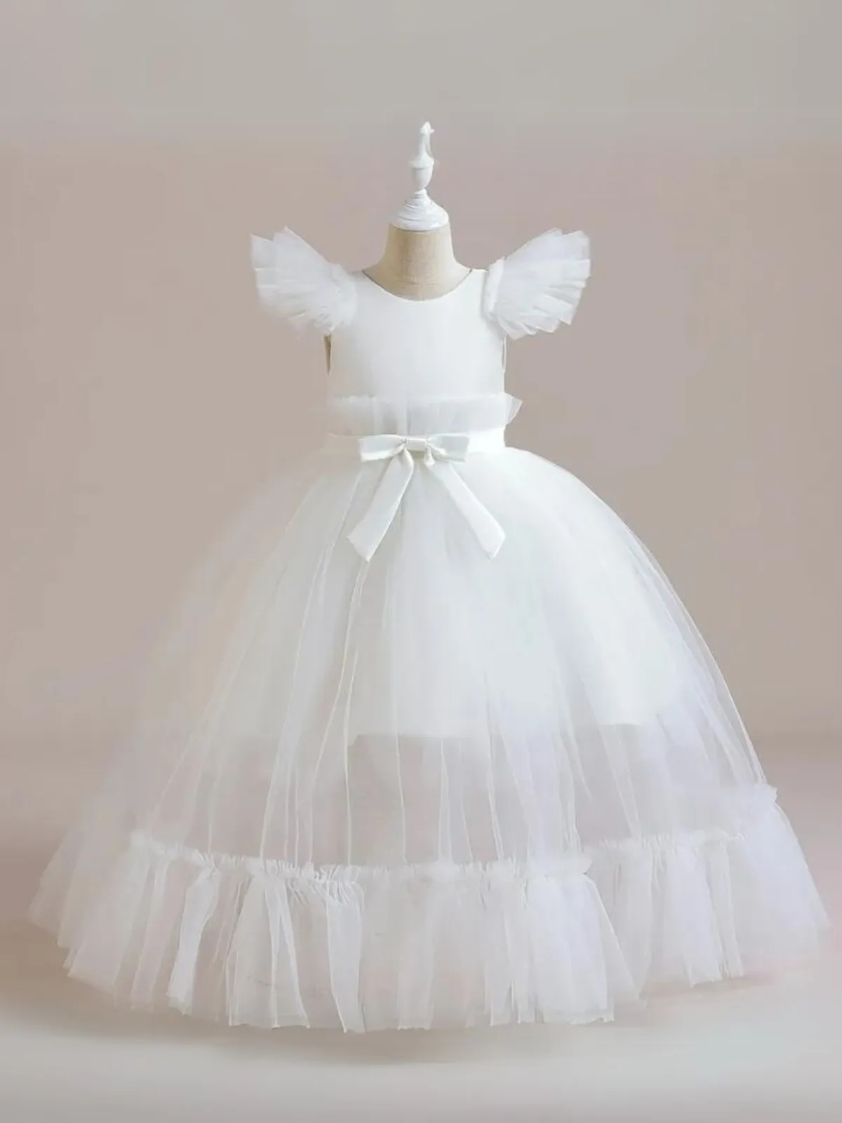 Fluttering Elegance Gathered Tulle Special Occasion Gown