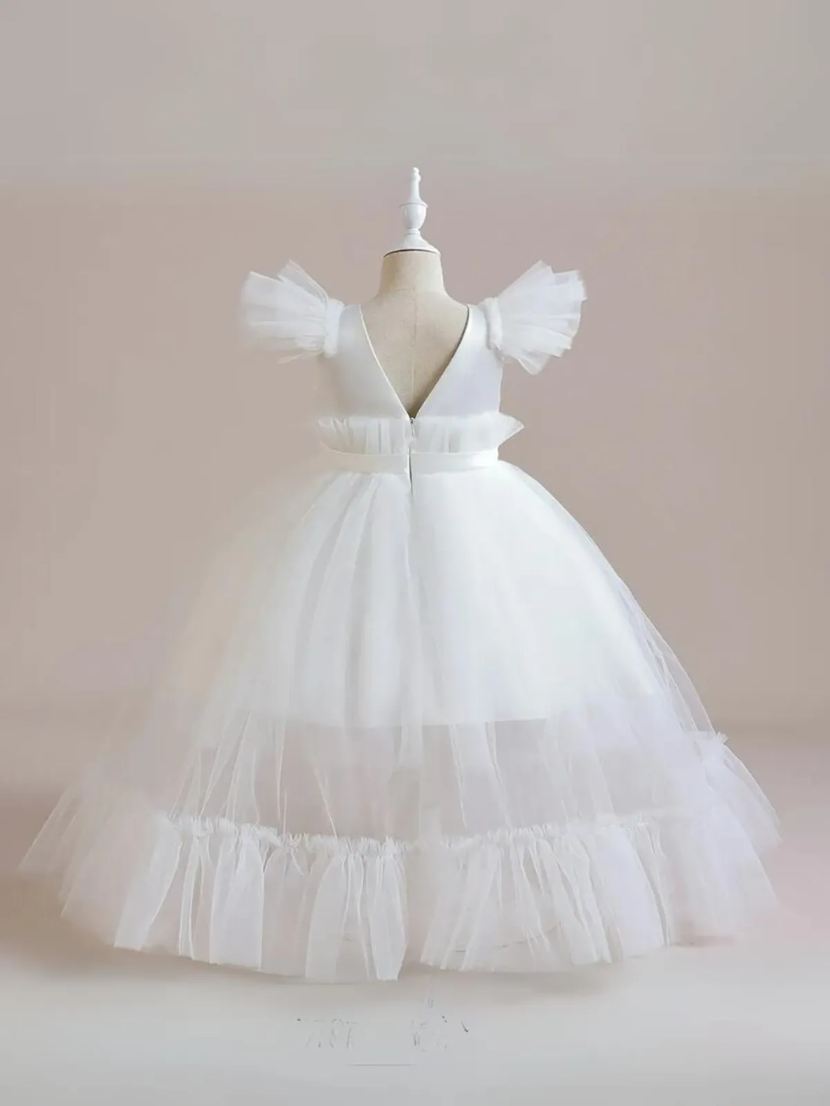 Fluttering Elegance Gathered Tulle Special Occasion Gown