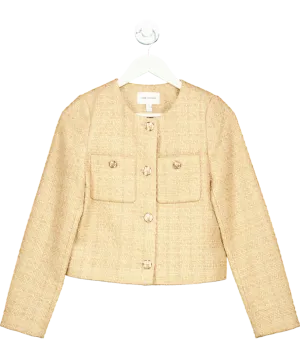 FOREVER NEW Beige Boucle Jacket UK 6