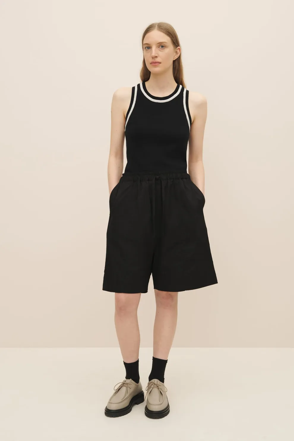 Fragment shorts in black
