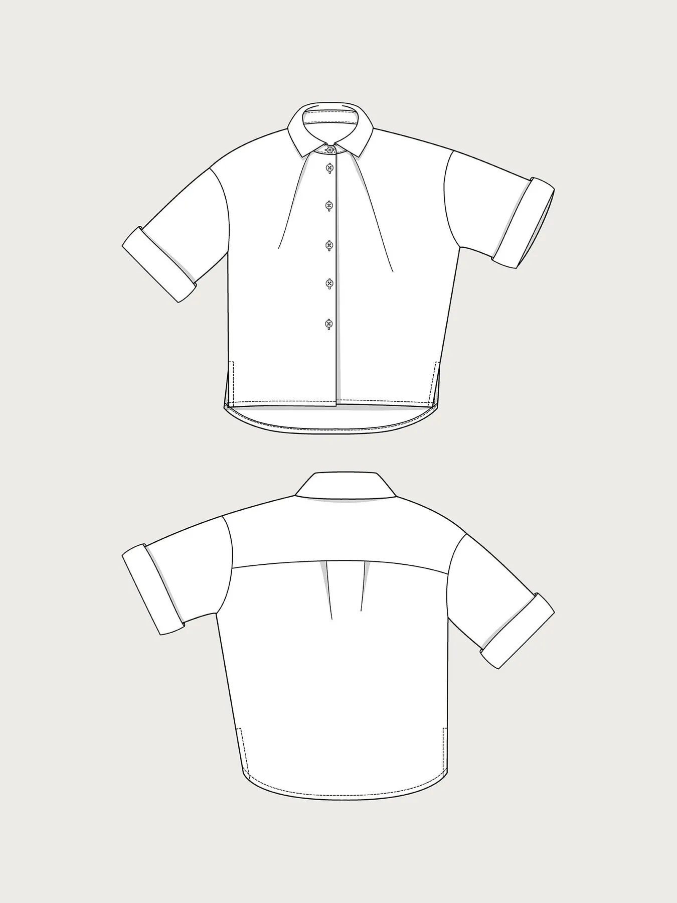 FRONT PLEAT SHIRT -- The Assembly Line Patterns