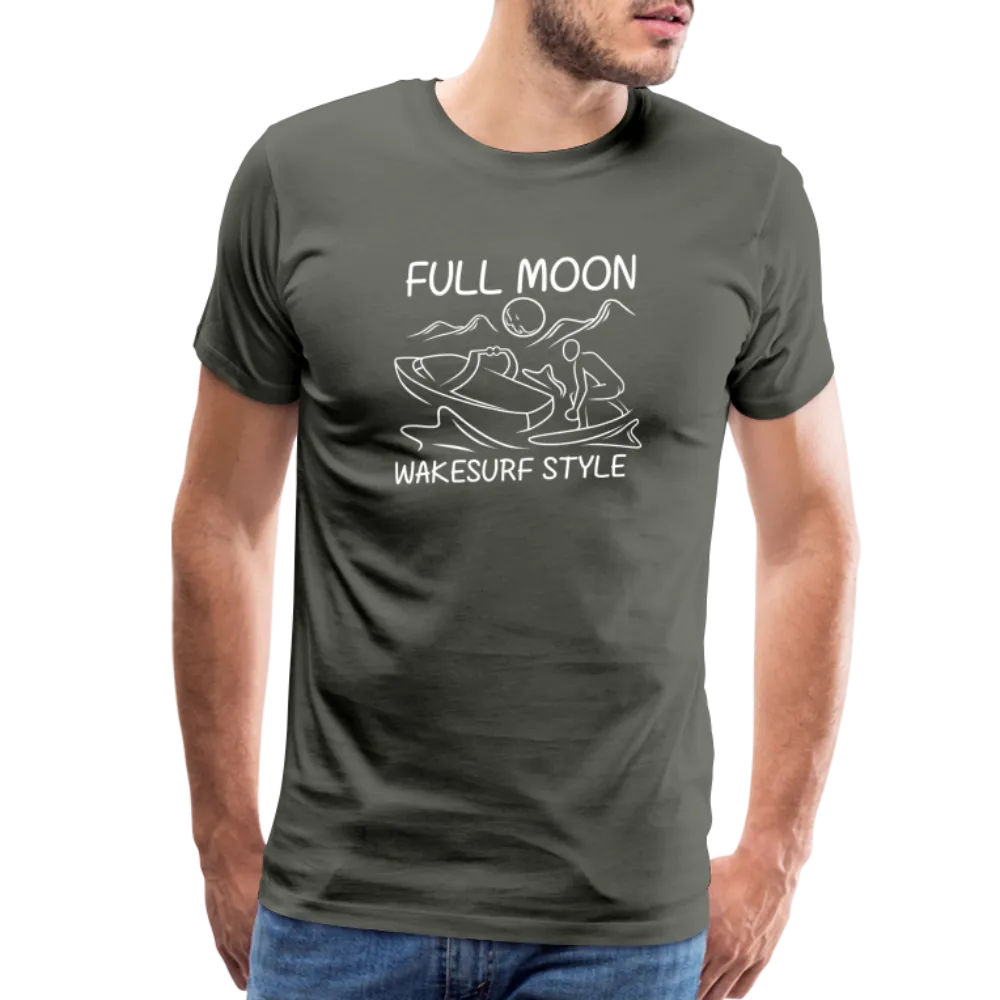 Full Moon Wakesurf Style Men's Premium T-Shirt