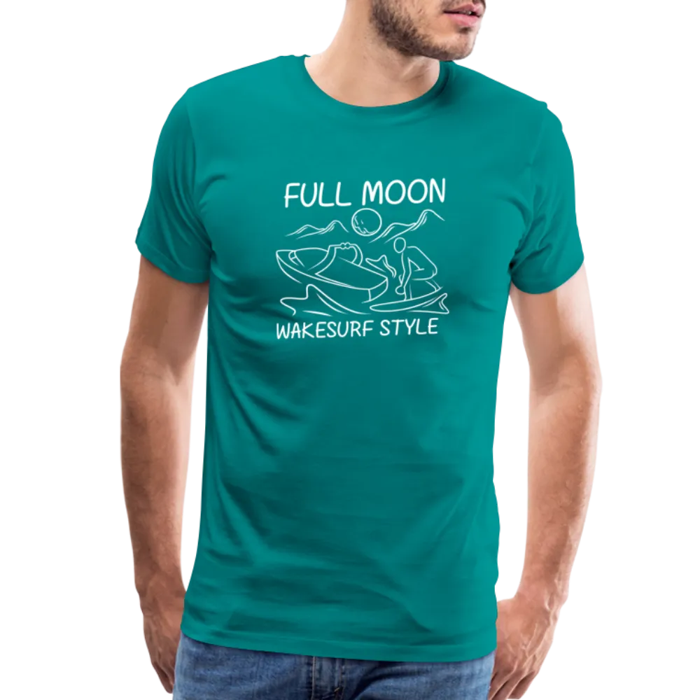 Full Moon Wakesurf Style Men's Premium T-Shirt