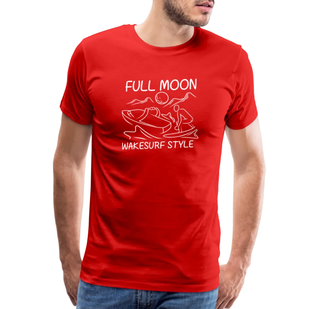 Full Moon Wakesurf Style Men's Premium T-Shirt