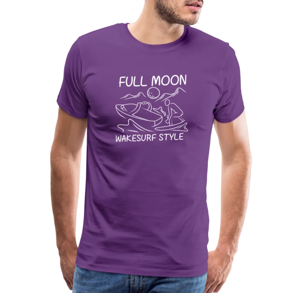 Full Moon Wakesurf Style Men's Premium T-Shirt