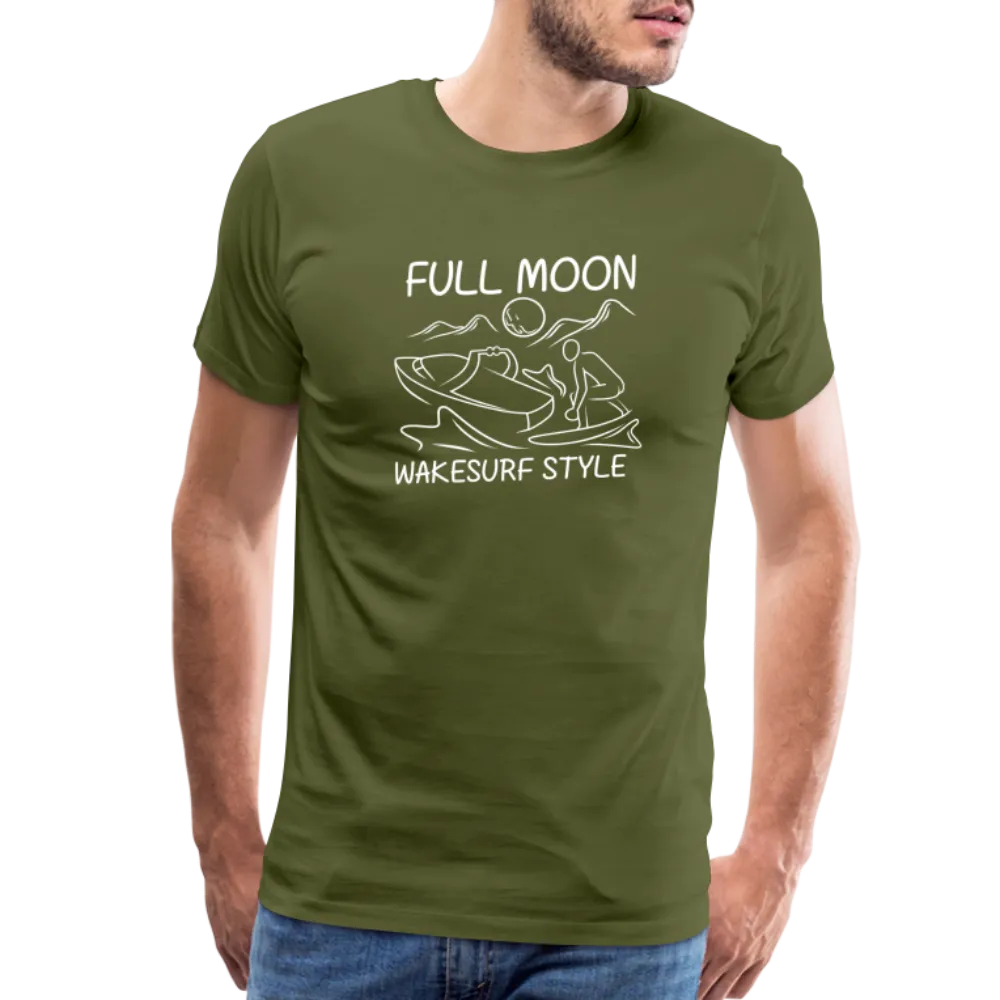Full Moon Wakesurf Style Men's Premium T-Shirt