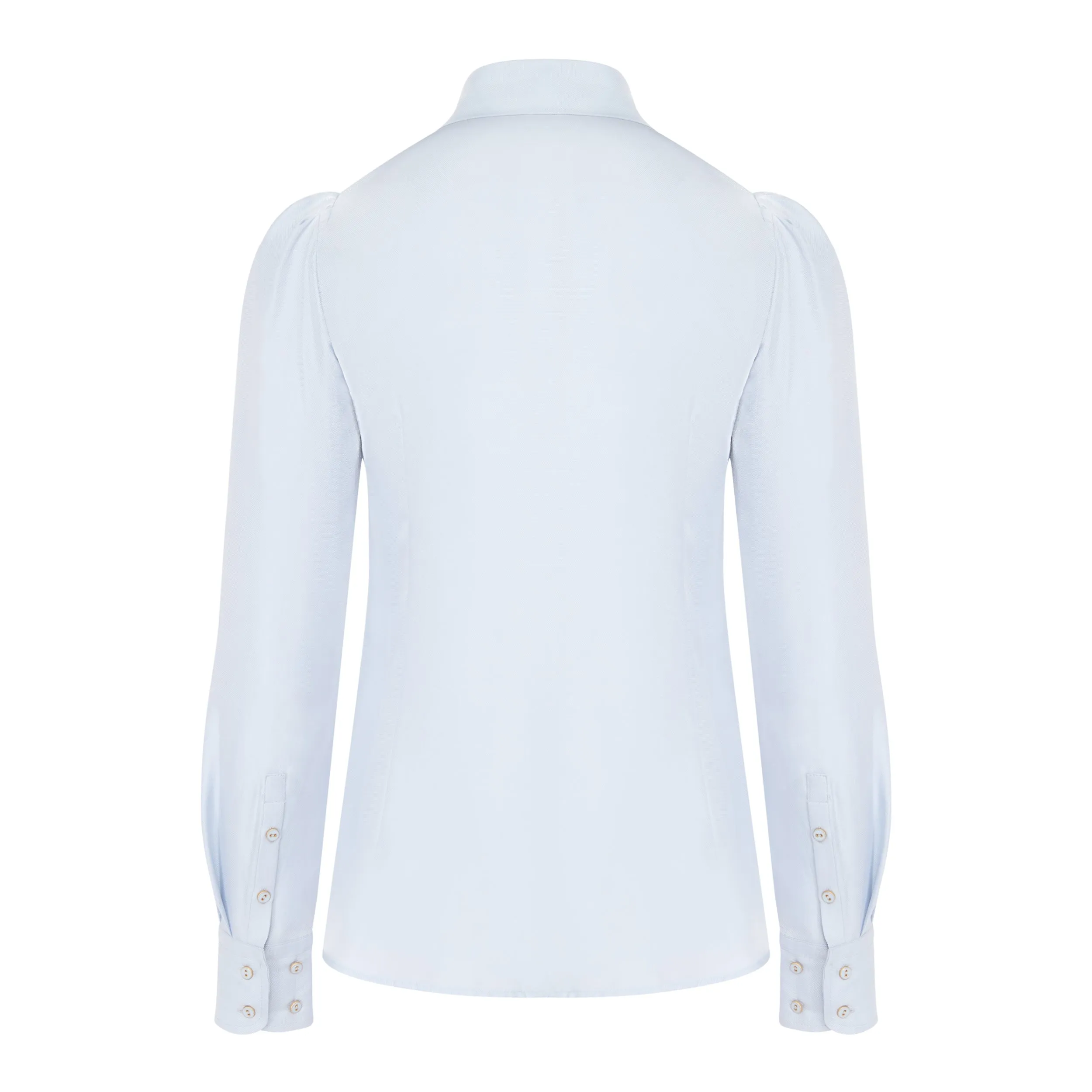 Gathered Long-Sleeve Silk Blouse (Try-on)