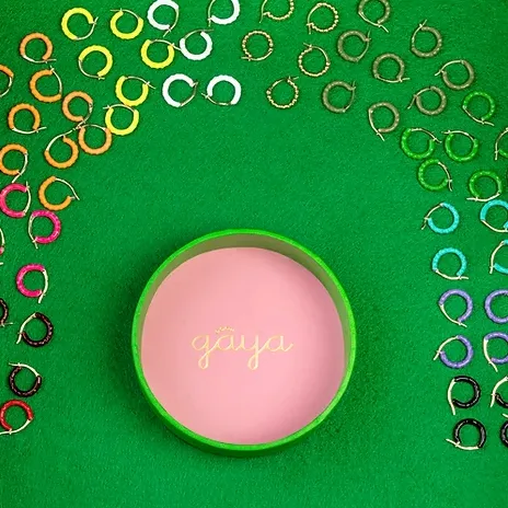 GAYA Joaillerie Yellow Enamel Hoops Pair