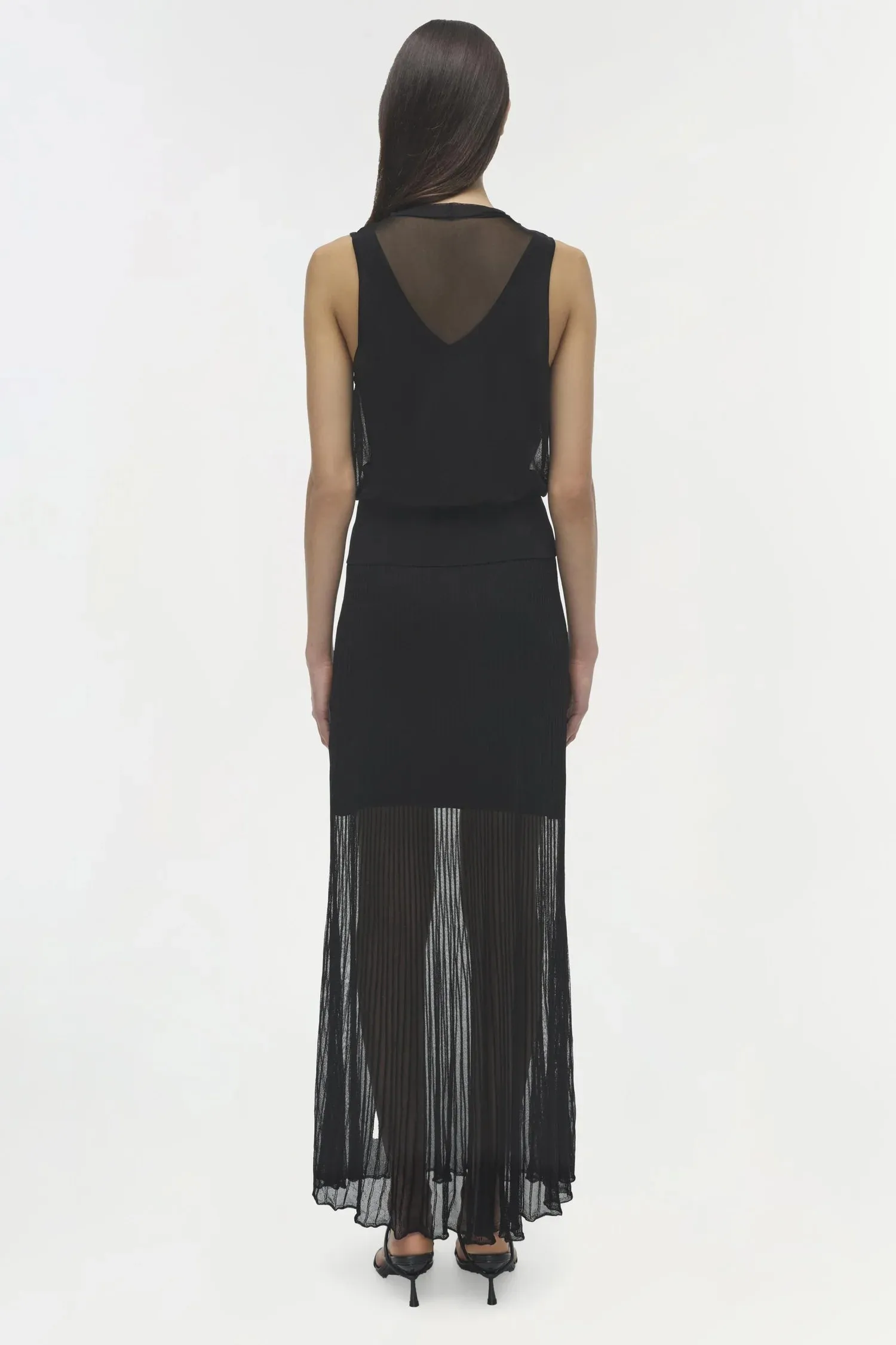 Gennie Knit Midi Skirt - Black