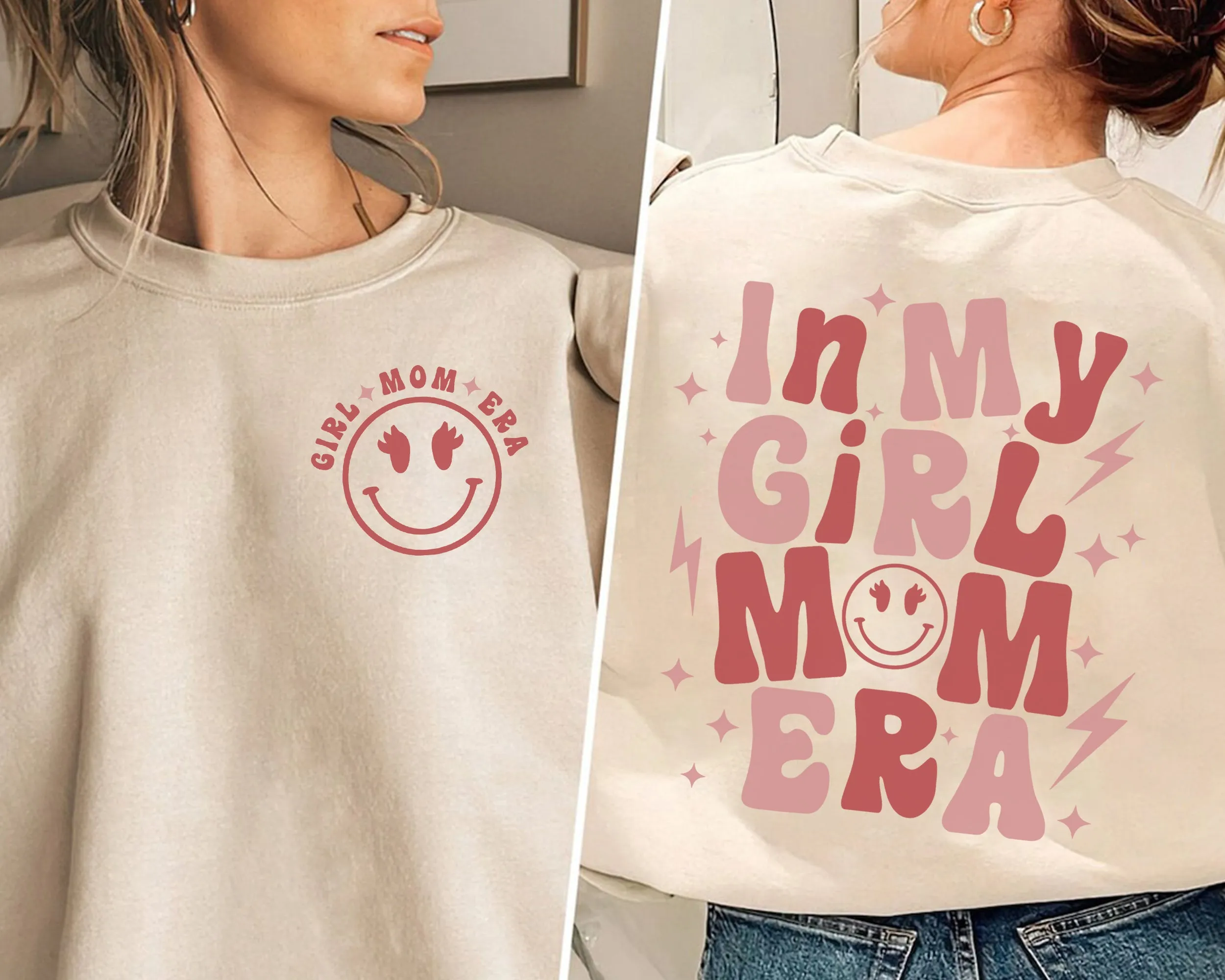 Girl Mom Sweatshirt, Girl Moms Club Crewneck, New Mom Gift, In My Girl Mom Era Shirt, In My Mom Era Shirt, Expecting Mom Gift, Gender Reveal