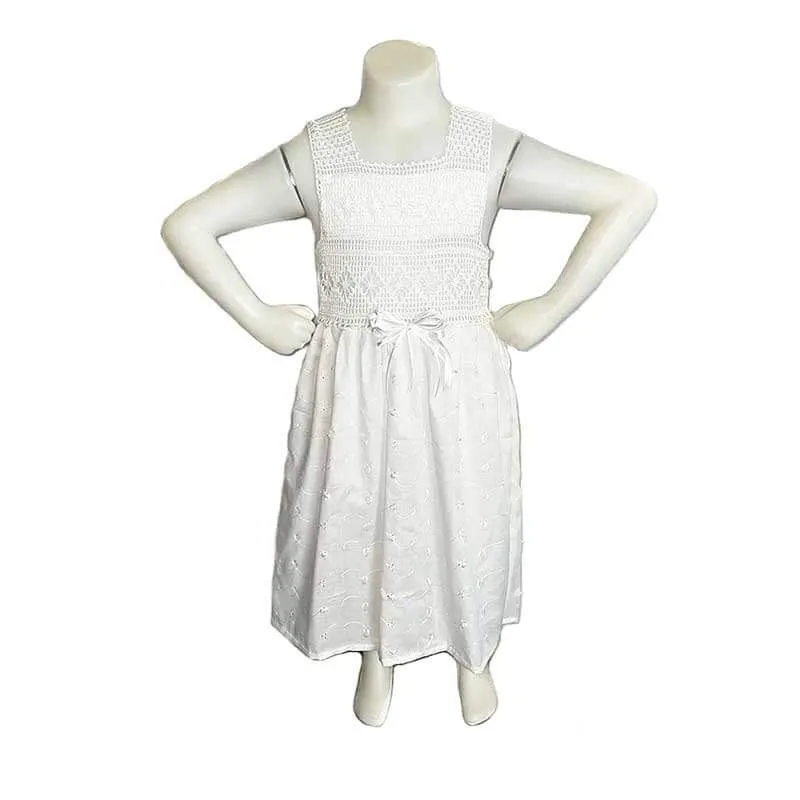 Girl White Dress - Lily - My Garden Collection