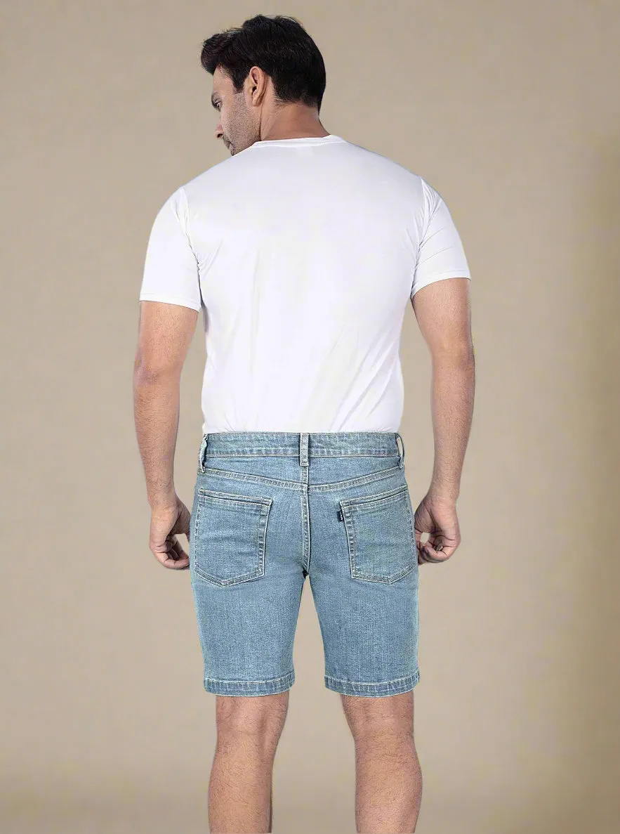 Glacier Blue Denim Shorts