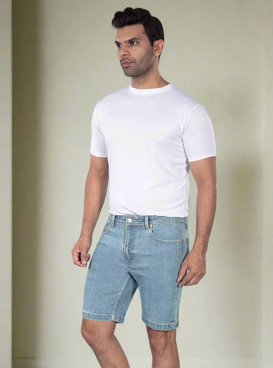 Glacier Blue Denim Shorts