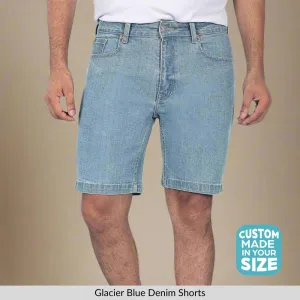 Glacier Blue Denim Shorts
