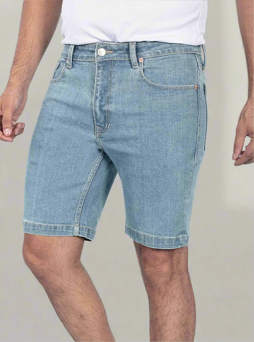 Glacier Blue Denim Shorts