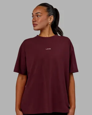 Go-To FLXCotton Oversized Tee - Dark Cherry