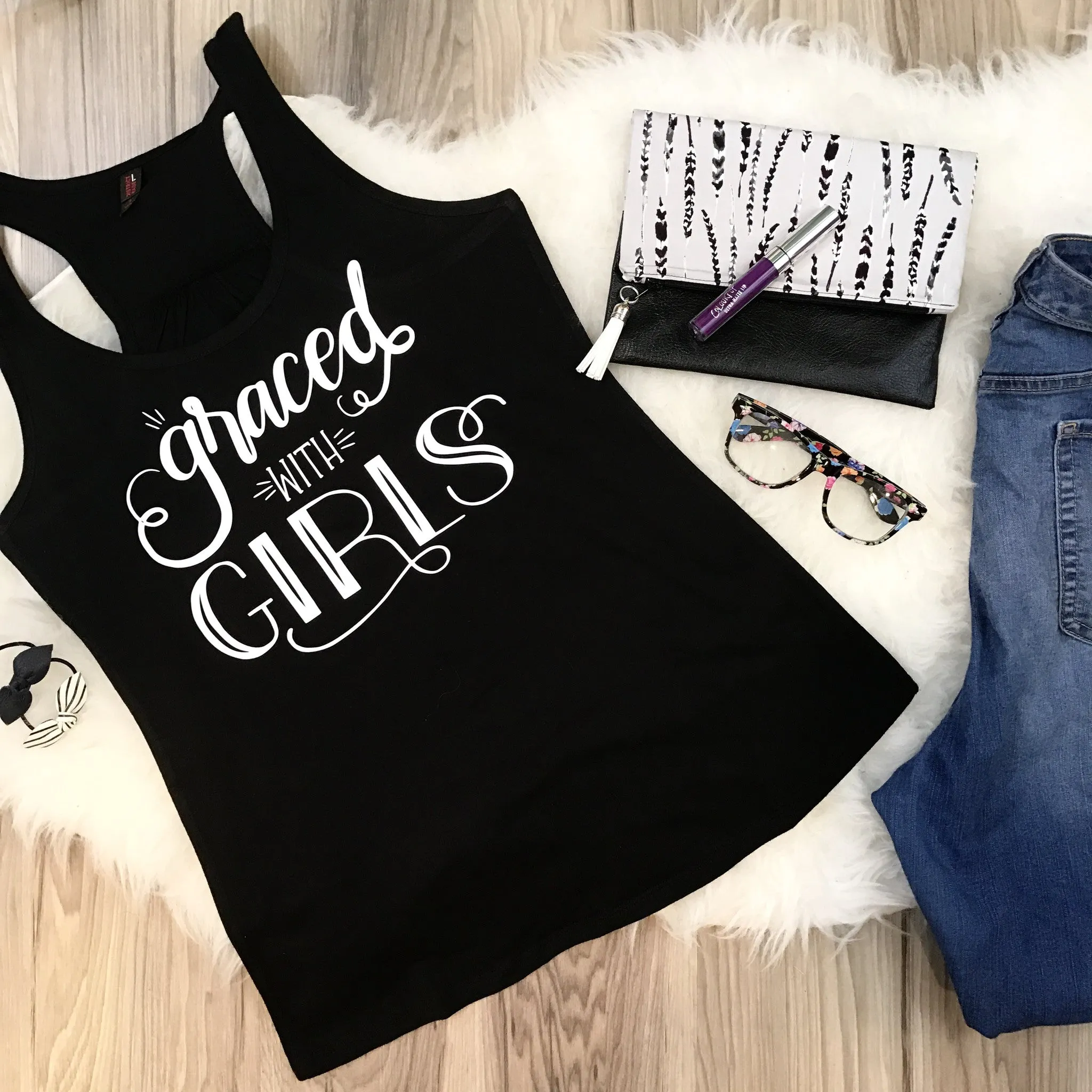 Graced with Girls Girl Mama Tee
