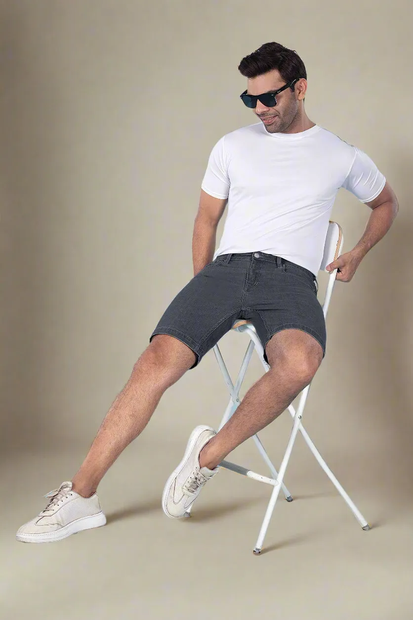 Graphite Denim Shorts