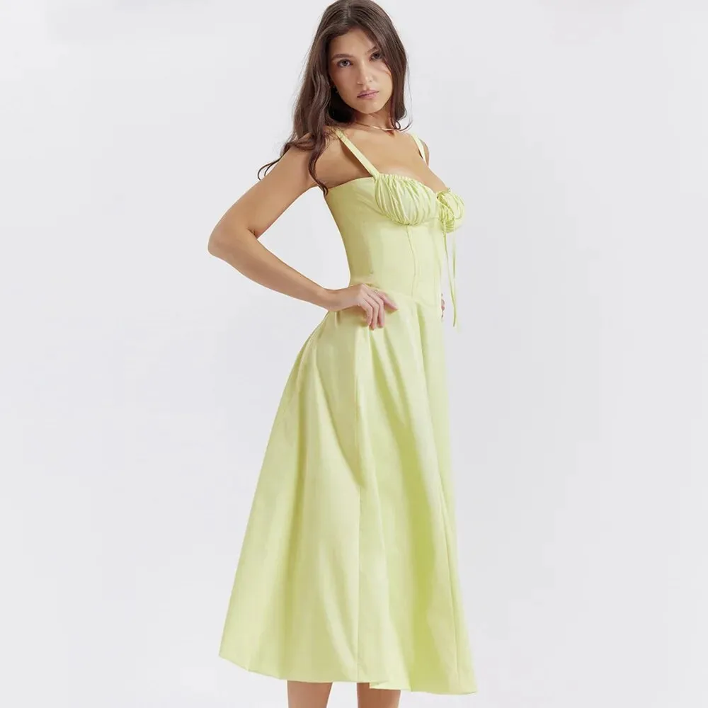 Gretchen - Midi dress with lacing and corset