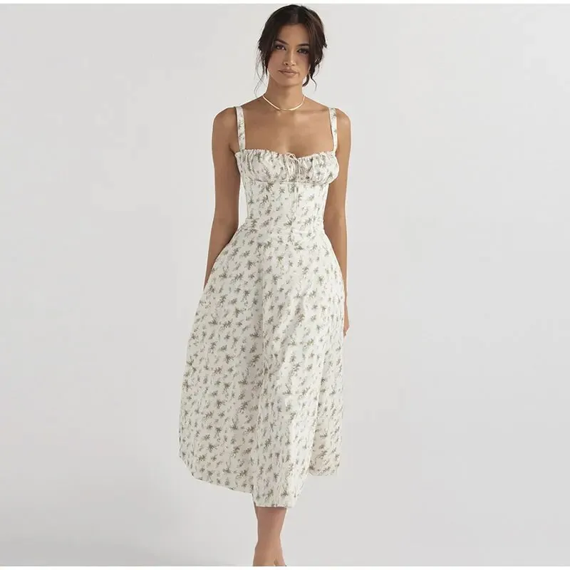 Gretchen - Midi dress with lacing and corset