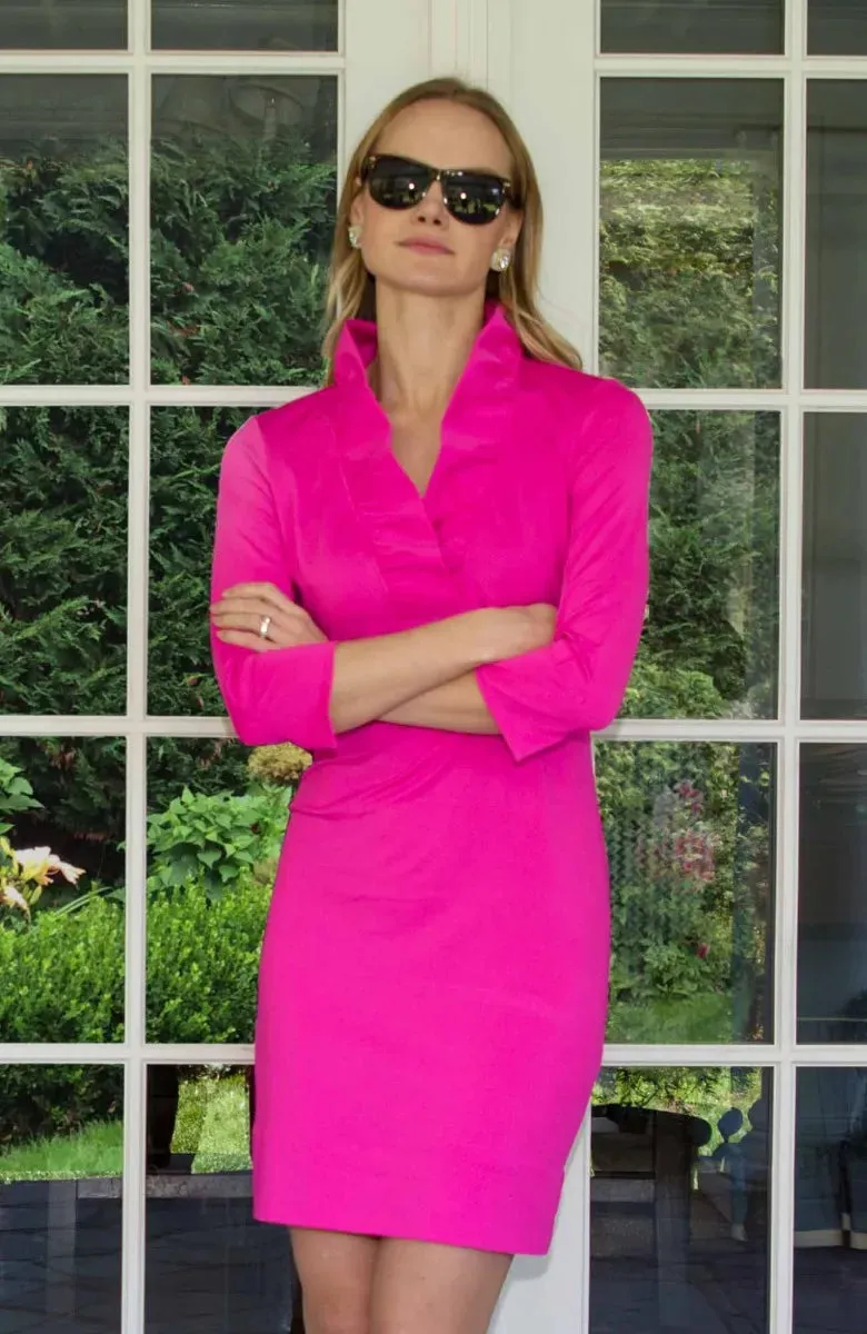 Gretchen Scott | Jersey Ruffleneck Dress | Women's | Pink