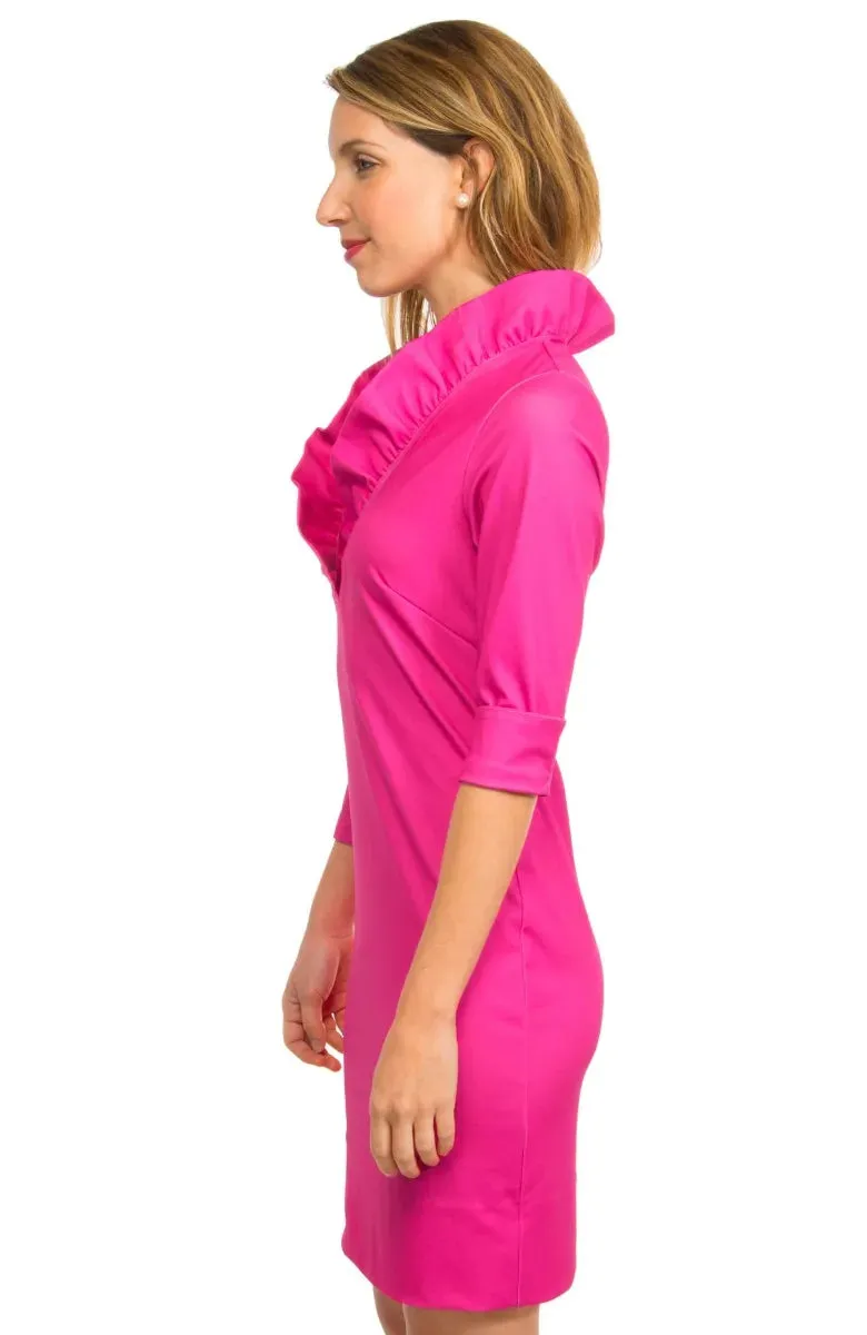Gretchen Scott | Jersey Ruffleneck Dress | Women's | Pink