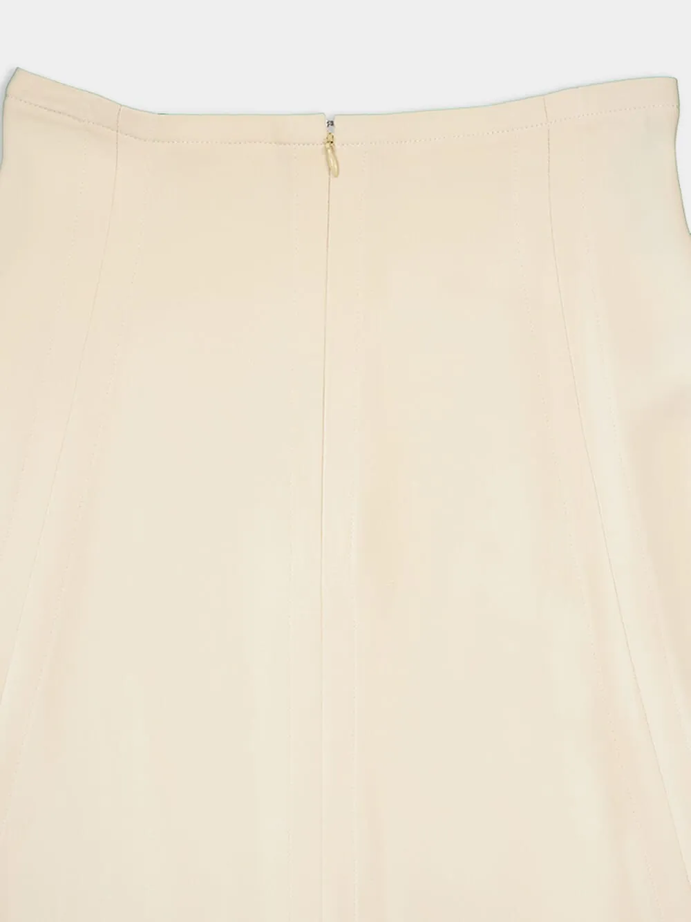 High-Waisted Front-Slit Midi Skirt