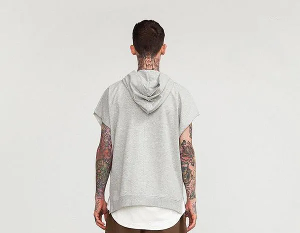 HOODED SHORT SLEEVE HOODIE