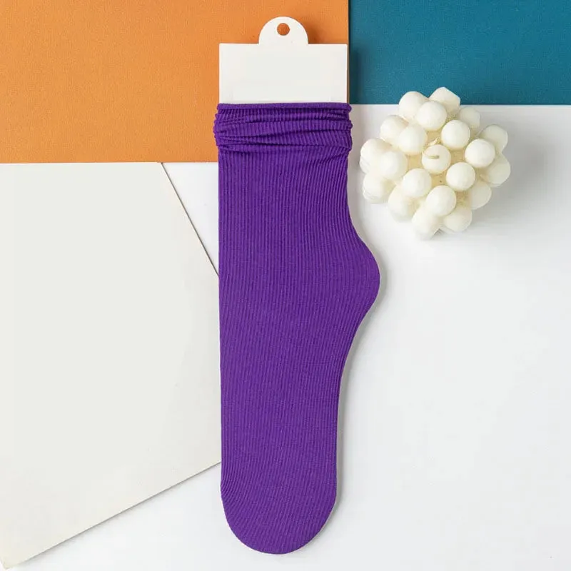 INS Women Girls Summer Thin Long Socks