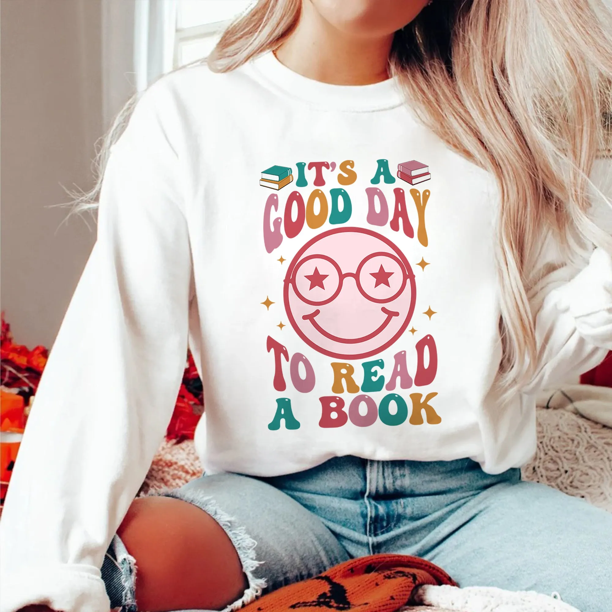 It’s A Good Day To Read A Book Sweatshirt, Reading Shirt, Bookish Hoodie, Book Lover Shirt, Gift For Book Lover Teacher, Librarian Gifts