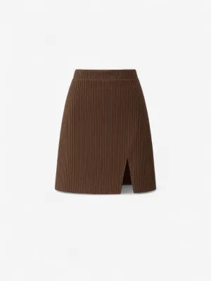 Jada | Women's High Waist Ribbed Mini Skirt with Split
