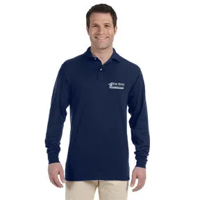 Jerzees Adult 5.6 oz. SpotShield Long-Sleeve Jersey Polo - Embroidered